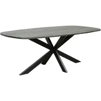 Lizzely Garden & Living Eettafel Deens ovaal 240cm zwart Hero ovale eettafel