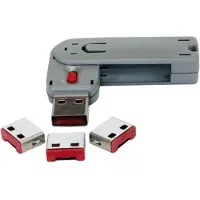 EXSYS USB-A-poortslot EX-1114-R - USB-Portblocker - Rot (Packung mit 4) (EX-1114-R)