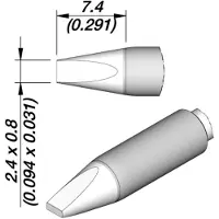 JBC C245155E Soldeerpunt Beitelvorm Lengte soldeerpunt: 7.4 mm Inhoud: 1 stuk(s)