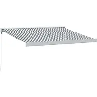 vidaXL Luifel uittrekbaar 3,5x2,5 m stof en aluminium antraciet en wit
