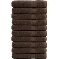 vidaXL Handdoeken SOLUND 10 st 600 g/m² 100x200 cm bruin