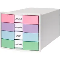 HAN IMPULS Ladesysteem PS (Polystyreen) Wit 4 Lades 28 x 36,7 x 23,5 cm