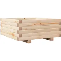 vidaXL Plantenbak 60x60x26,5 cm massief grenenhout