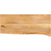 vidaXL Tafelblad met natuurlijke rand 80x20x2,5 cm massief mangohout