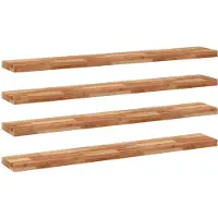 vidaXL Wandschappen 4 st zwevend olieafwerking 160x20x4 cm acaciahout