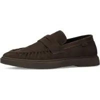 Manfield - Heren - Bruine suède loafers - Maat 45