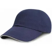 Result Heavy Brushed Cotton Cap RH24P - Navy/White - One size