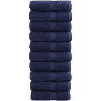vidaXL Premium washandjes SOLUND 10 stuks marineblauw 30x30 cm 600 g/m²
