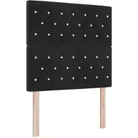 vidaXL LED Hoofdbord met LED-stripverlichting Zwart 100 cm Fluweel