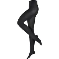 Esprit Plain verstevigd zachte comfort tailleband katoen wol panty dames zwart - maat 36-38