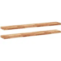 vidaXL Wandschappen 2 st zwevend olieafwerking 160x20x4 cm acaciahout