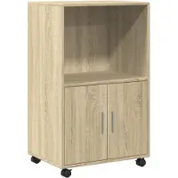 vidaXL Rolkast 55x40x91 cm bewerkt hout sonoma eikenkleurig