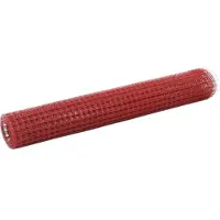 vidaXL Kippengaas 25x1 m staal met PVC coating rood