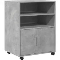 vidaXL Rolkast 60x48x81 cm bewerkt hout betongrijs