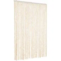vidaXL Vliegengordijn 118x220 cm chenille beige en wit