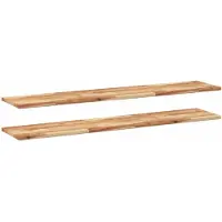 vidaXL Wandschappen 2 st zwevend olieafwerking 140x30x2 cm acaciahout