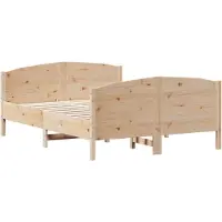 vidaXL Bedframe zonder matras massief grenenhout 120x190 cm