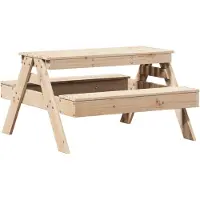 vidaXL Picknicktafel voor kinderen 88x97x52 cm massief grenenhout