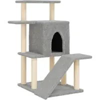 vidaXL Kattenmeubel met sisal krabpalen 97 cm lichtgrijs