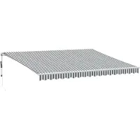 vidaXL Luifel automatisch uittrekbaar 450x350 cm antraciet en wit