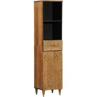 vidaXL Badkamerkast 38x33x160 cm massief mangohout