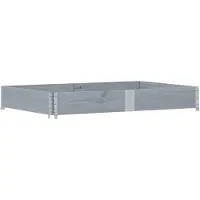 vidaXL Plantenbak 150x100 cm massief grenenhout grijs