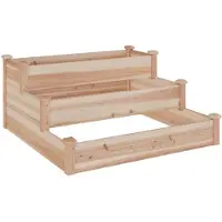 vidaXL Verhoogde plantenbak, 120x120x56 cm, massief grenenhout
