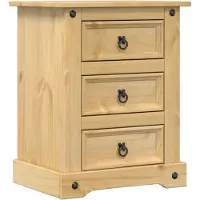vidaXL Nachtkastje Corona 53x39x66 cm massief grenenhout