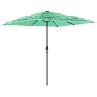 vidaXL Parasol met stalen paal 248x248x248 cm groen