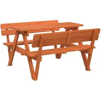 vidaXL Picknicktafel voor 4 kinderen met parasolgatting, gemaakt van massief grenenhout
