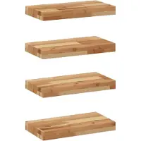 vidaXL Wandschappen 4 st zwevend olieafwerking 40x20x4 cm acaciahout
