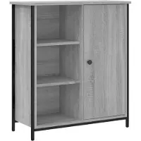 vidaXL Dressoir 70x30x80 cm bewerkt hout grijs sonoma