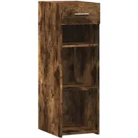 vidaXL Dressoir, gerookt eikenfineer, 30x42,5x93 cm, houtvezelplaat