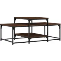 vidaXL Salontafel, bruin, eikenlook, 102x60x45 cm, houtvezel