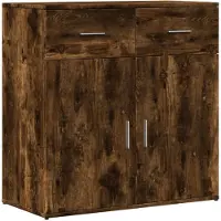 vidaXL Dressoir, gerookt eikenfineer, 79x38x80 cm, houtvezelplaat