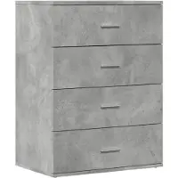 vidaXL Dressoir 60x39x80 cm bewerkt hout betongrijs