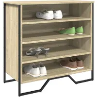 vidaXL Schoenenkast 80x38x78 cm bewerkt hout sonoma eikenkleurig