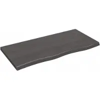vidaXL Tafelblad 100x50x(2-4)cm behandeld eikenhout donkerbruin