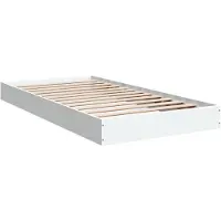 vidaXL Bedframe, wit, 90x190 cm, houtvezel