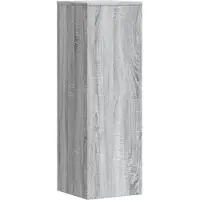 vidaXL Plantenstandaard 33x33x100 cm bewerkt hout grijs sonoma eiken