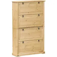 vidaXL Schoenenkast Corona 99x32x163,5 cm massief grenenhout
