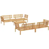 vidaXL 5-delige Loungeset pallet massief acaciahout
