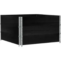 vidaXL Plantenbak 100x100 cm massief grenenhout zwart
