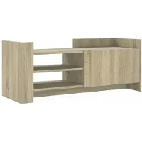 vidaXL Tv-meubel 100x35x40 cm bewerkt hout sonoma eikenkleurig