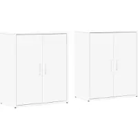 vidaXL Dressoirs 2 st 60x31x70 cm bewerkt hout wit