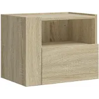 vidaXL Nachtkastje wandgemonteerd 45x30x35 cm sonoma eikenkleurig