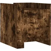 vidaXL Nachtkastje 45x50x50 cm bewerkt hout gerookt eikenkleurig