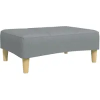 vidaXL Voetenbank 77x55x31 cm stof lichtgrijs
