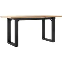 vidaXL Salontafel O-frame 100x50x45,5 cm grenenhout en staal