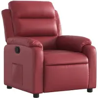 vidaXL Fauteuil verstelbaar kunstleer wijnrood